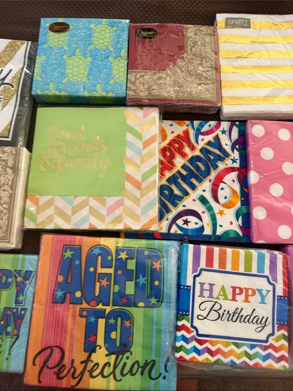 Lot of Vintage (mostly) Paper Party Cocktail and Lunch Napkins Caspari & others
